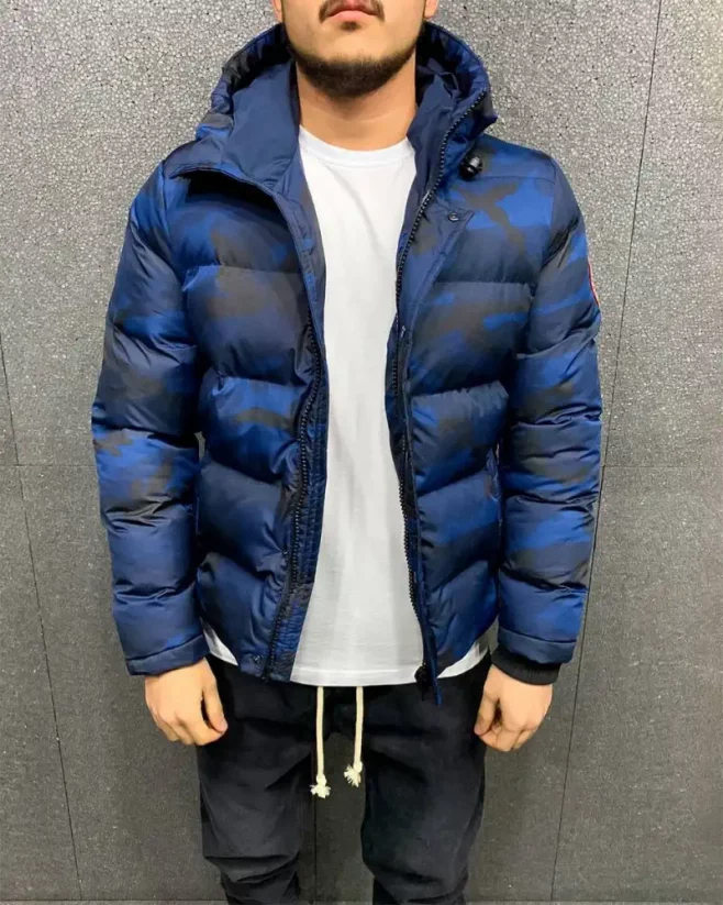 Maskáčová pánska zimná bunda 2Y Premium Camo modrá