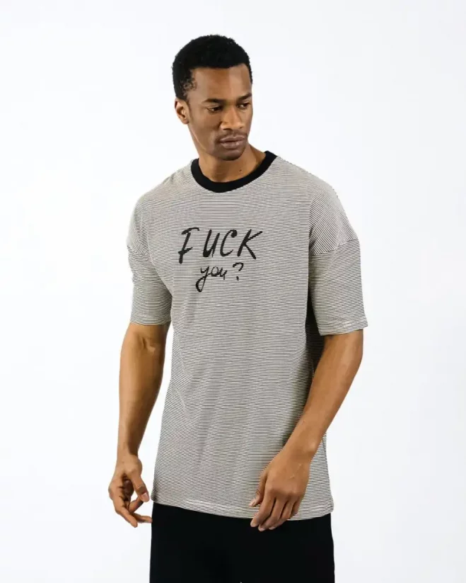 Black men's T-shirt OX Anonymous - Size: XL