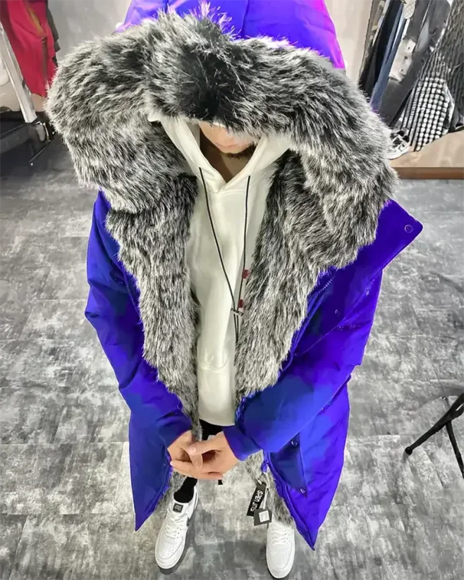 Men's winter jacket parka blue OJ Stranger