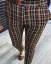 Luxusné pánske elegantné kockované nohavice  DJPE72 Exclusive - Veľkosť: 31