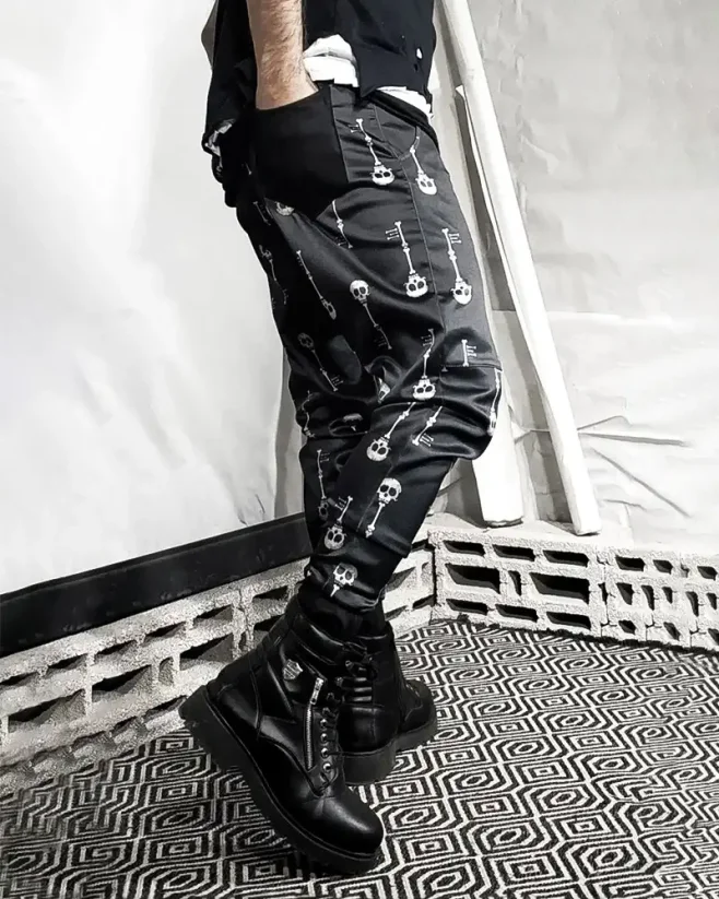 Men's jogger pants black OT SS Skull - Size: L