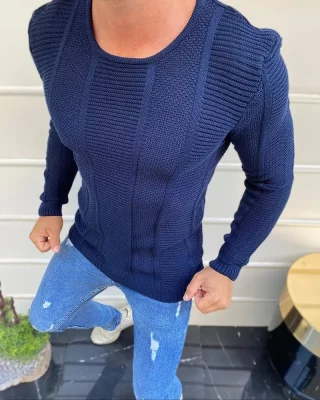 Dark blue men's patterned sweater LAGOS Name