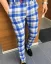 Luxury men's checkered trousers blue DJPE71 Exclusive