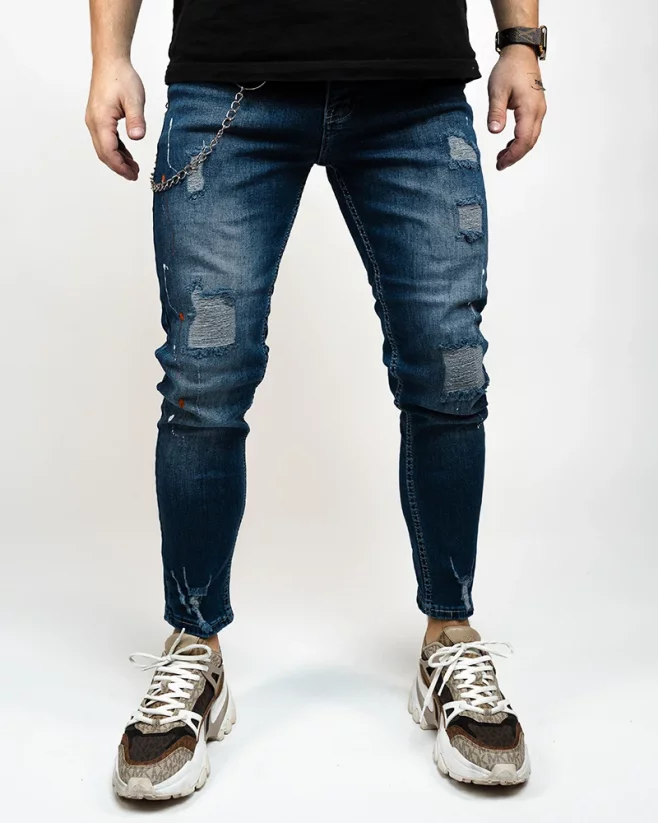 Blue ripped jeans Hood - Size: 30