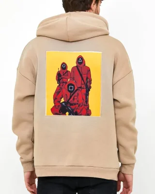 Beige men's hooded sweatshirt Squid Game