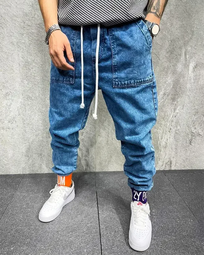 Pánske modré joggery 2Y Premium Ocean