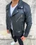 Men's leatherette jacket black DJP05