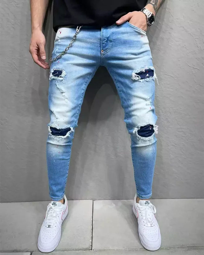 Modré pánské džíny 2Y Premium Town - Velikost: 31