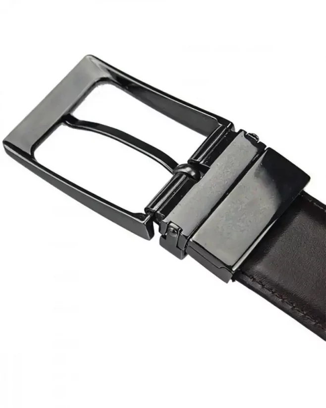 Obojstranný pánsky kožený opasok Pierre Cardin FWJX5 čierno-hnedý