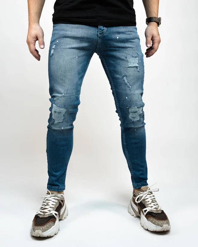 Ripped blue men's jeans Forth - Size: 30