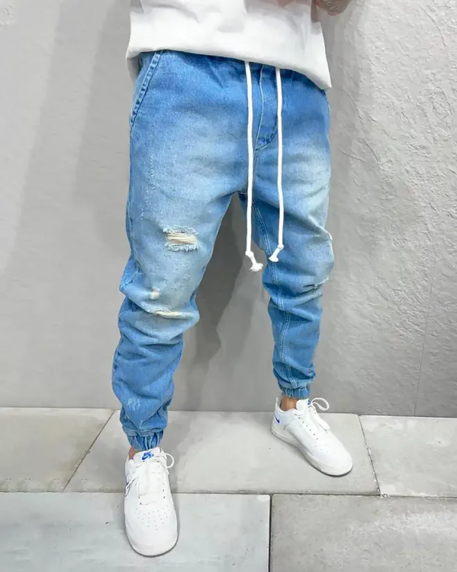 Modré pánské jogger džíny 2Y Premium Design