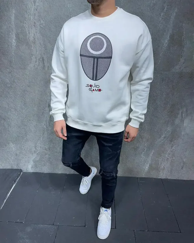 Biela pánska mikina 2Y Premium Game - Veľkosť: L