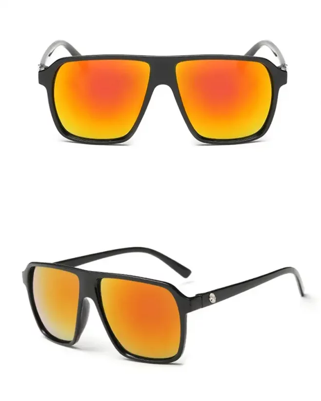 Slnečné okuliare Steampunk Square - Farba: Oranžová
