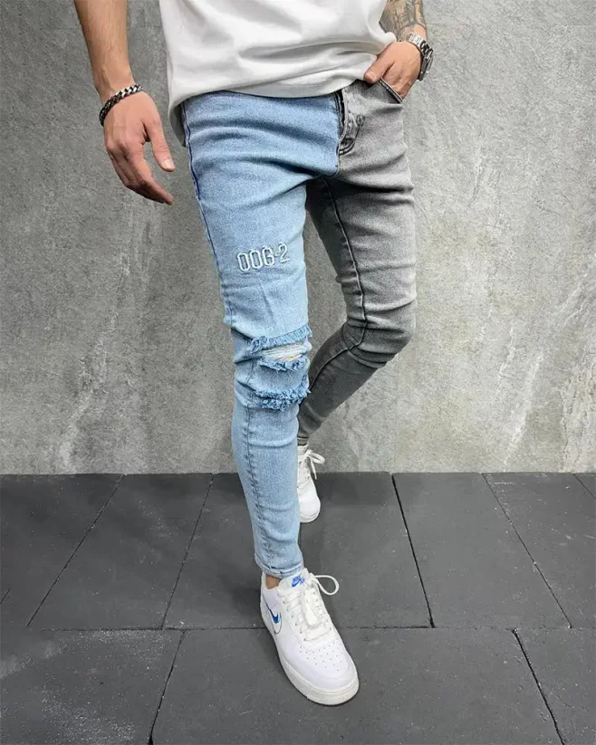 Modro-šedé pánské džíny 2Y Premium Mood