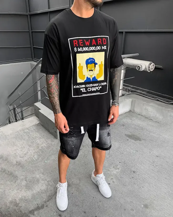 Men's black T-shirt Black Island Reward