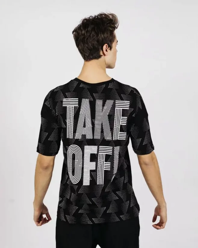 Černé pánské tričko OX TAKE OFF - Velikost: M