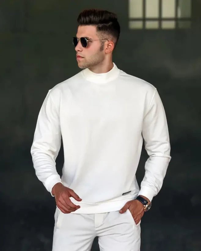 White men's sweatshirt MX Agent - Size: S