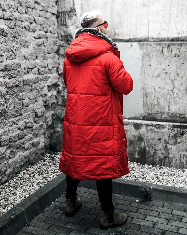 Pánská zimní bunda červená OJ Stranger - Velikost: XL
