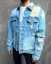 Modrá pánska rifľová bunda 2Y Premium Torn - Veľkosť: S