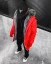 Štýlová pánska zimná bunda parka červená OJ Legend - Veľkosť: L