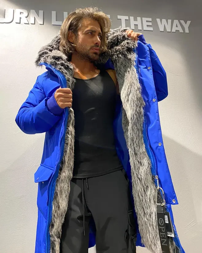 Men's winter jacket parka blue OJ Stranger