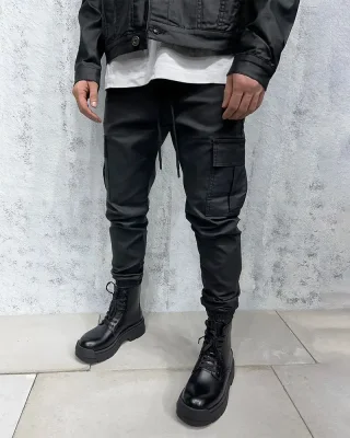 Černé pánské jogger kalhoty 2Y Premium Face