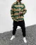 Checkered men's flannel Black Island green