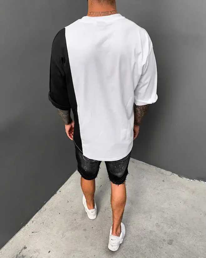 Men's white T-shirt Black Island Double - Size: S