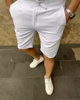 Stylové pánské kraťasy bílé DJP01