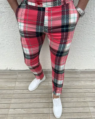 Luxury men's checkered pants DJPE19 Exclusive