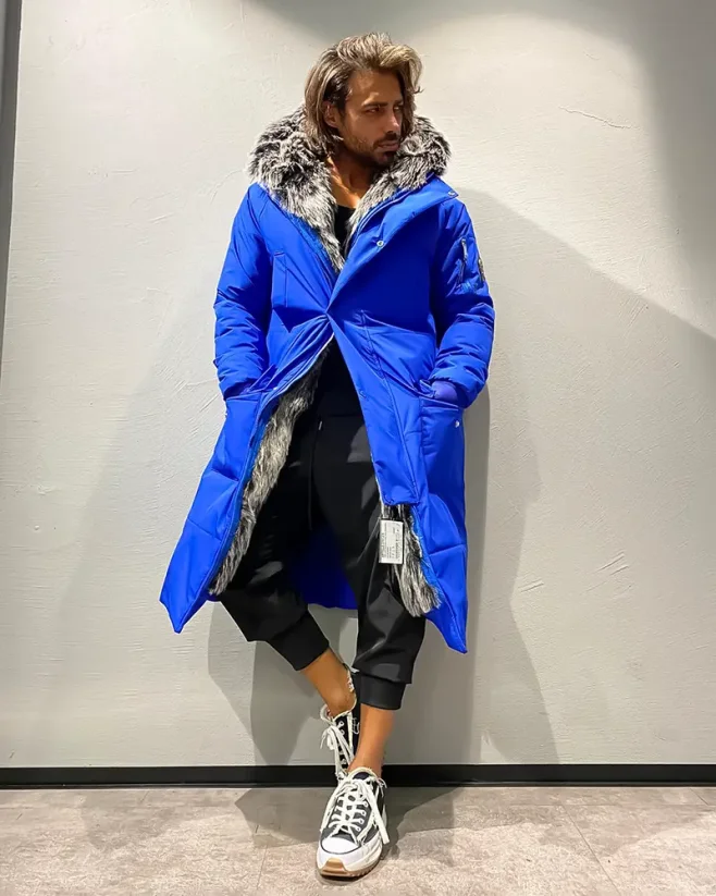 Men's winter jacket parka blue OJ Stranger