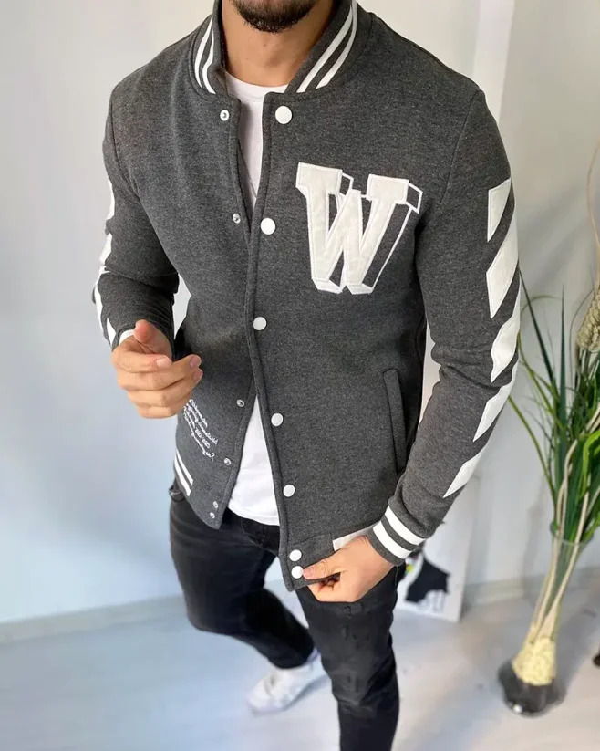 Sports men's transitional jacket grey W - Size: XXL
