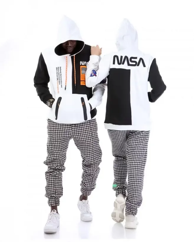 Unisex hooded sweatshirt white-black RX Nasa