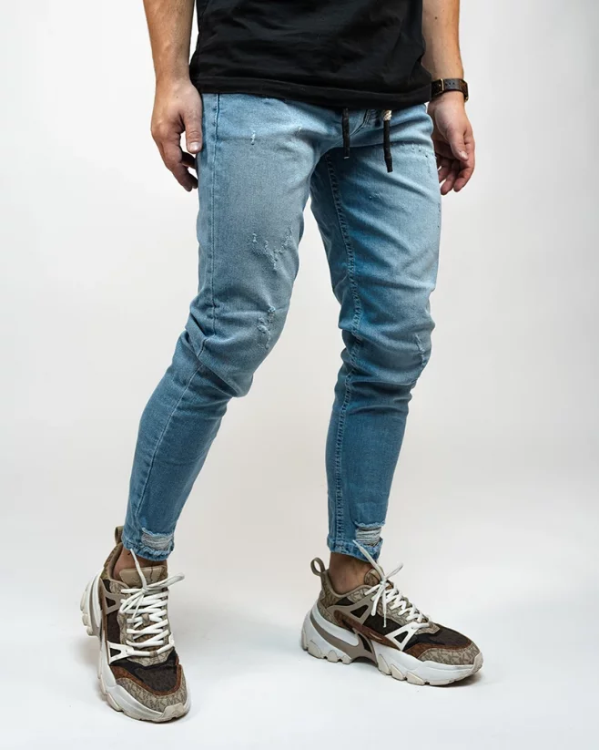 Light blue men's jeans Back - Size: 32