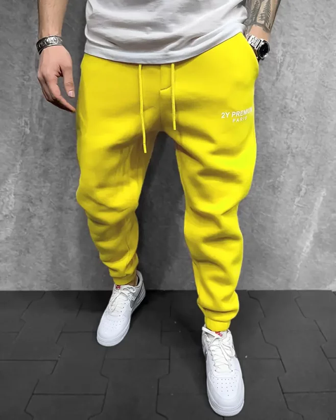 Yellow men's sweatpants 2Y Premium Paris