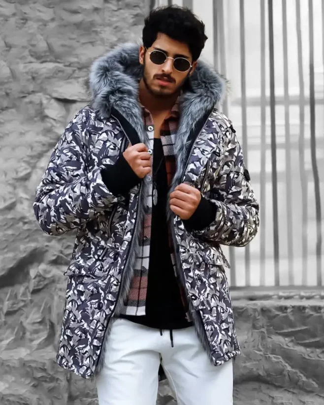 Men's camouflage winter jacket OJ Forrest - Size: S