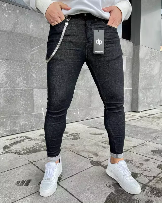 Černé pánské džíny DP045