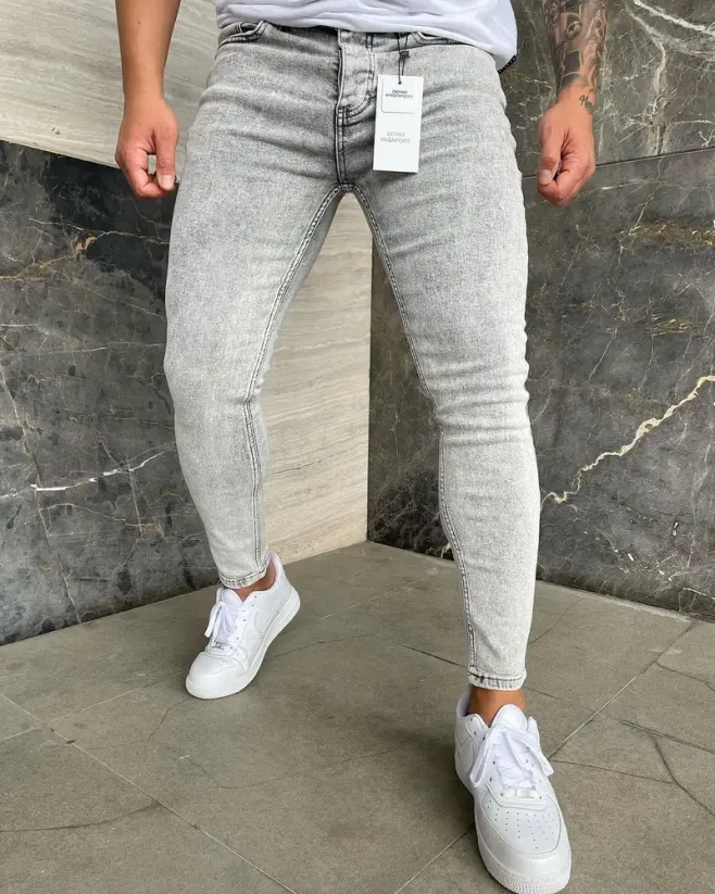 Men's gray skinny fit jeans Reflect