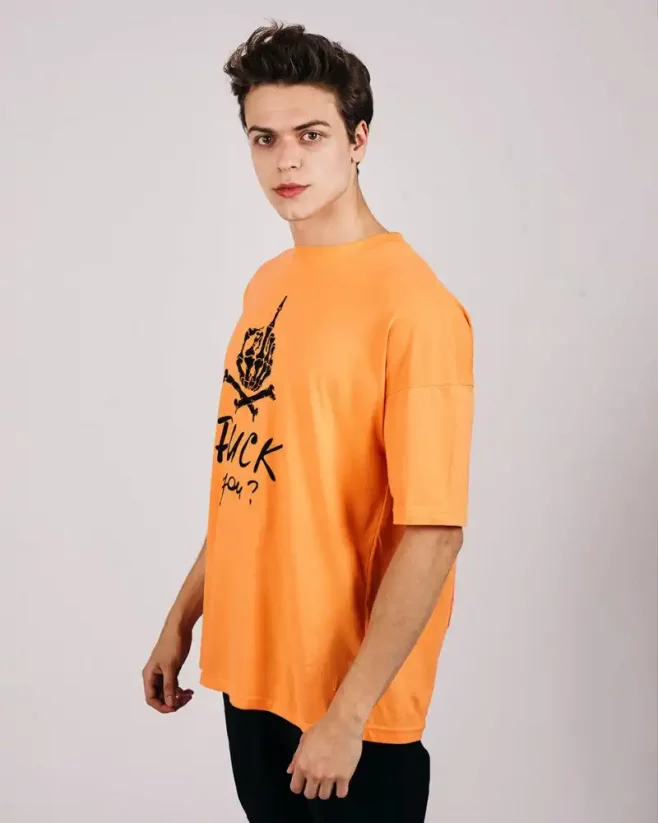 Oranžové pánské tričko OX Bone - Velikost: M