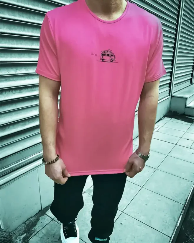Pink men's t-shirt OT SS Trip - Size: S