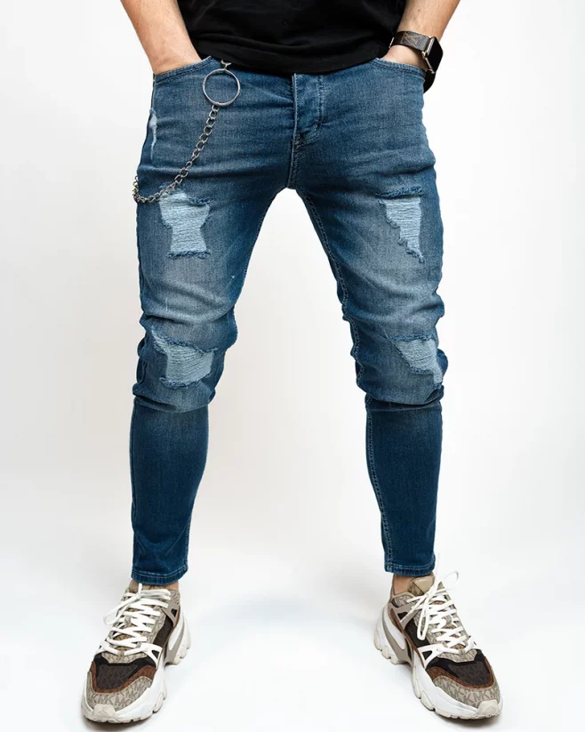 Ripped men's blue jeans Talk - Size: 36