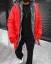 Štýlová pánska zimná bunda parka červená OJ Legend - Veľkosť: L