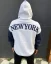Gray men's hooded sweatshirt NY