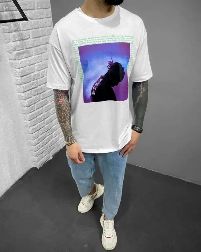 Men's white T-shirt Black Island Dreams