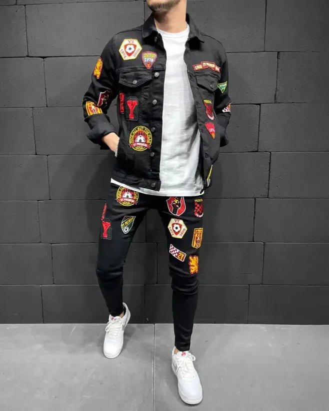Men's denim jacket black 2Y Premium Goal
