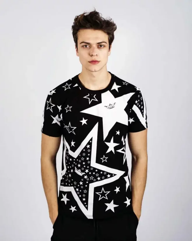 Čierne pánske tričko OX Stars