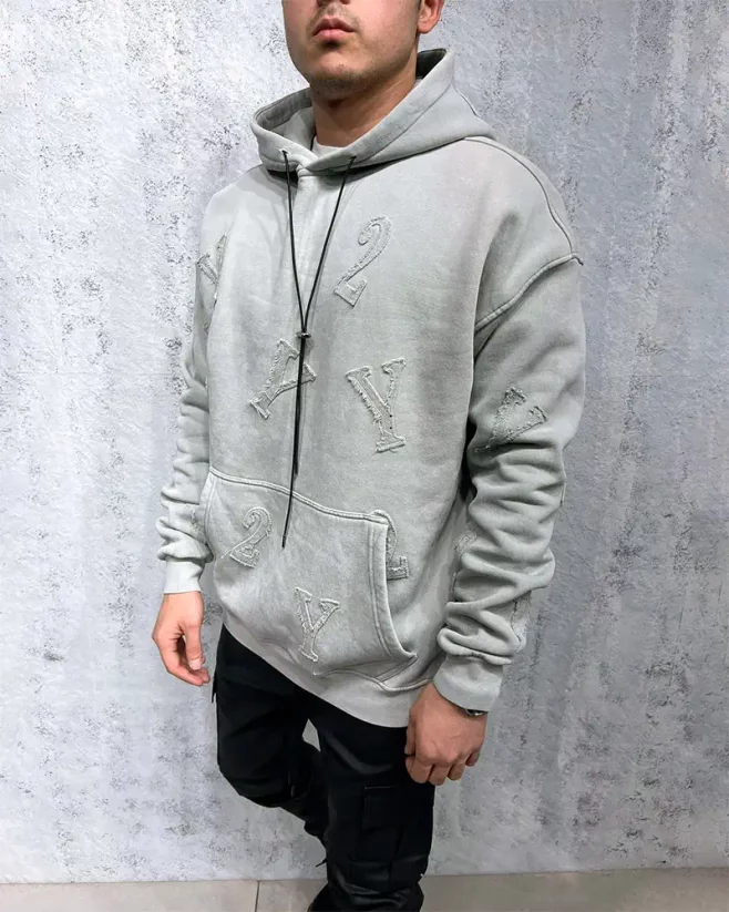 Grey men's hoodie 2Y Premium Love