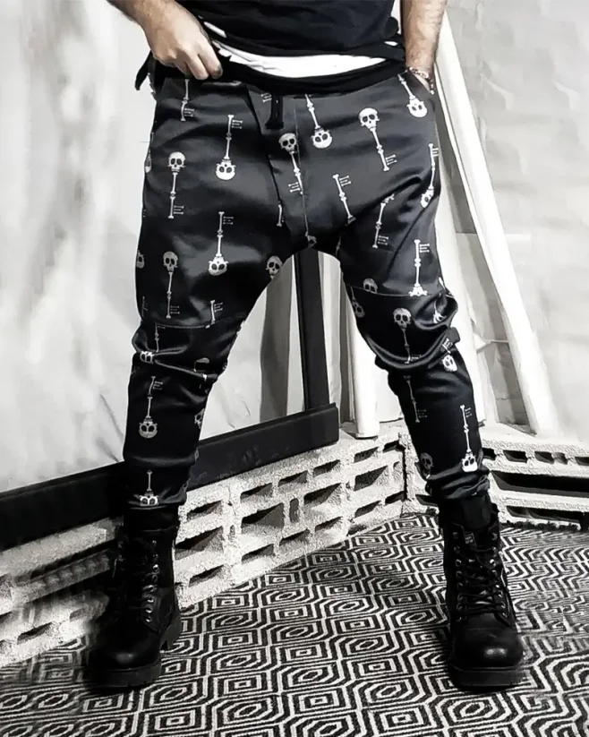 Men's jogger pants black OT SS Skull - Size: L