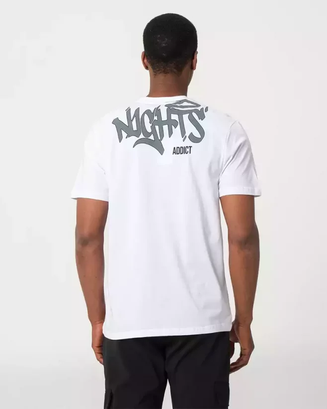 Biele pánske tričko Nights - Veľkosť: XXL