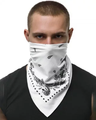 Men's bandana scarf white O BND101